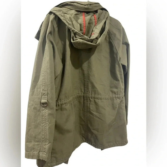 ✨ Willow & Clay Olive Green Army Utility Jacket Hooded Small ✨ - Picture 2 of 4